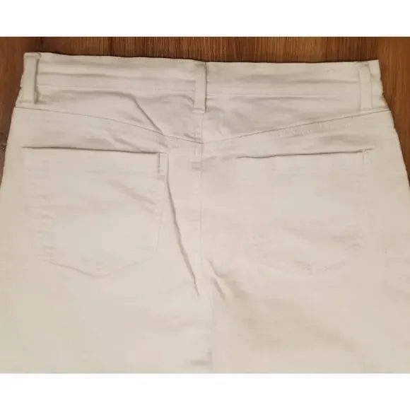 Gloria Vanderbilt Women's White Amanda Embellished Jean Stretch Capris Size 10 - Picture 4 of 13